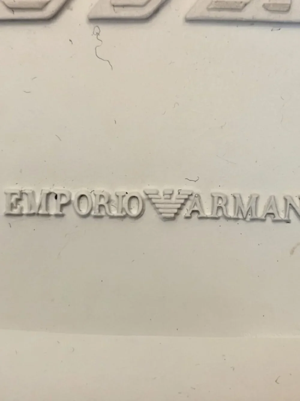 EMPORIO ARMANI Men's White & Blue Oxfords Size 9